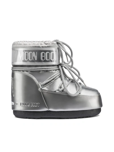 Moon Boot Icon Low Glance Snowboots In Silver