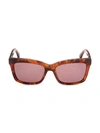 Max Mara 55mm Rectangular Sunglasses In Red