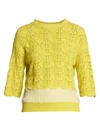 AGNONA CREPON KNIT SWEATER,400015305998