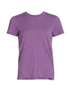 Atm Anthony Thomas Melillo Slub Jersey Schoolboy Crewneck T-shirt In Amethyst