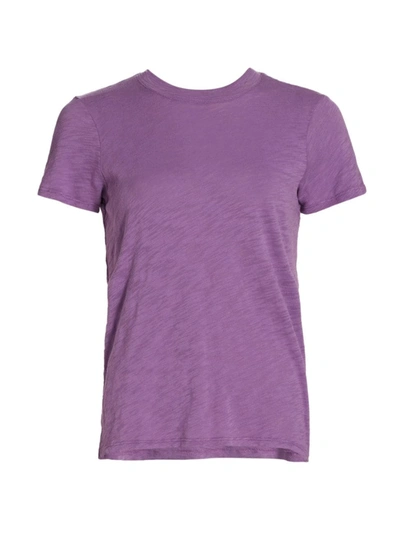 Atm Anthony Thomas Melillo Slub Jersey Schoolboy Crewneck T-shirt In Amethyst