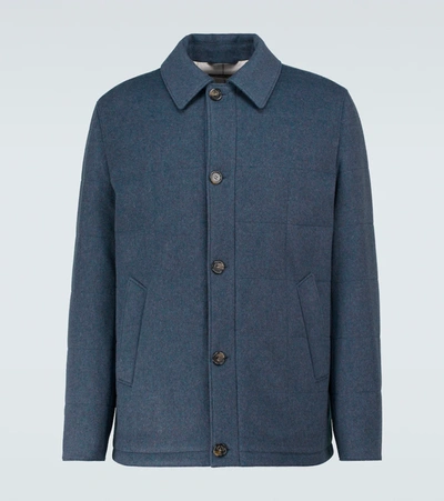 Loro Piana Renton Padded Quilted Cashmere-blend Jacket In Notturno Mel.