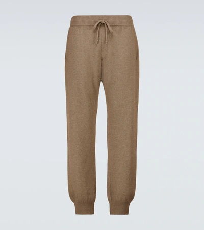 Auralee Cashmere Sweatpants In Natural Brown