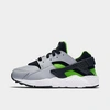 Nike Boys' Little Kids' Huarache Run Casual Shoes In Wolf Grey/electric Green/white