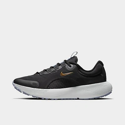 Nike Women's React Escape Run Running Shoes In Dark Smoke Grey/black/ashen Slate/metallic Gold Coin
