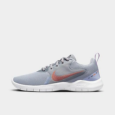 Nike Women's Flex Experience Rn 10 Running Shoes In Wolf Grey/lilac/ghost/atomic Orange