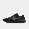 Nike Renew Run 2 Sneakers In Black/metallic Gold In Black/dark Smoke Grey/metallic Gold