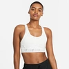 Nike Women's Dri-fit Adv Swoosh Ultrabreathe Padded Medium-support Sports Bra In Sail/grey Fog