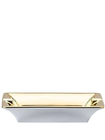 Versace Barocco-print Ashtray In Gold