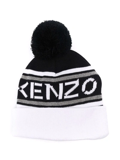 Kenzo Kids' Logo-print Beanie In Black