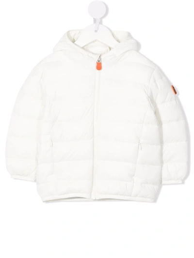 Save The Duck Babies' Hooded Padded Coat In White