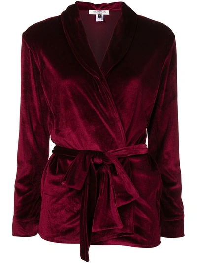 Gilda & Pearl Saratoga Damson Velvet Pyjama In Red