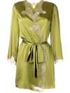 Gilda & Pearl Golden Hour Short Robe In Green
