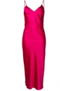 Gilda & Pearl Sophia Midi Silk Slip Dress In Purple
