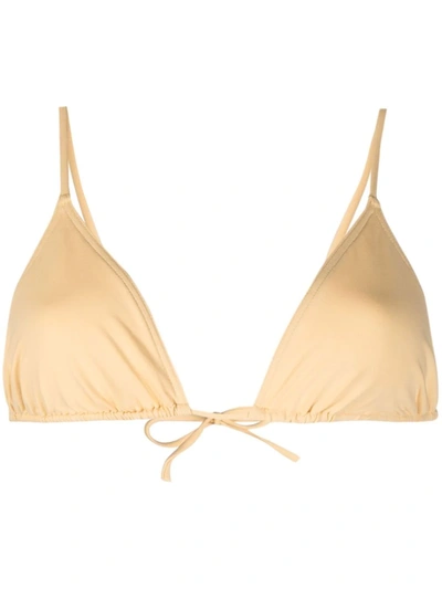 Eres Mouna Triangle Bikini Top In Yellow