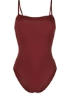Eres Aquarelle One-piece Swimsuit With Thin Straps In Brown
