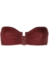 Eres Show Bandeau Bikini Top In Burgundy