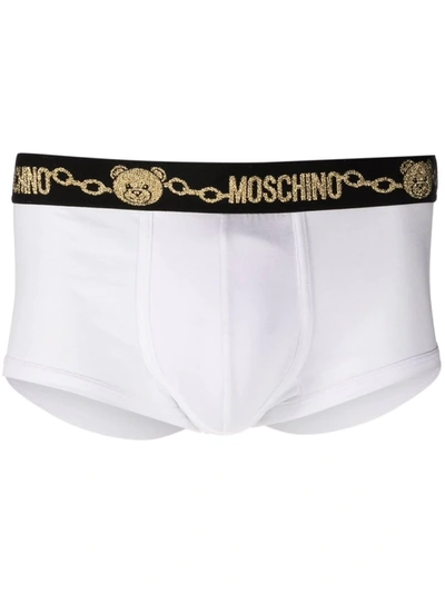 Moschino Logo Waistband Boxers In White