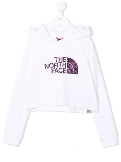 The North Face Kids' Logo Pullover Hoodie In White
