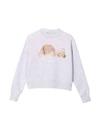 Palm Angels Teddy Bear-print Cotton Sweatshirt In Medium Gre