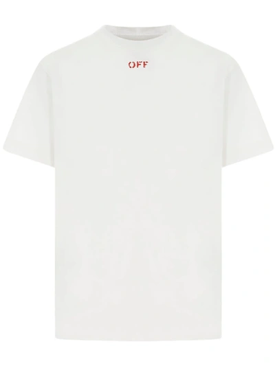 Off-white Kids' Off Stamp Tee S/s In White Red