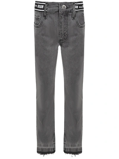 Msgm Kids Jeans In Grey