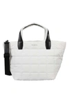 Veecollective Quilted Geometric Tote Bag In Mrshml Bianco