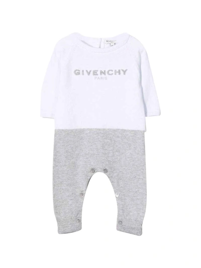 Givenchy Kids' White / Gray Romper Unisex In Bianco/grigio