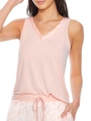 Bare Necessities Rise And Shine Satin And Jersey Tank In Sepia Rose