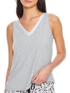 Bare Necessities Rise And Shine Satin And Jersey Tank In Grey Heather