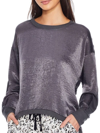 Bare Necessities Rise And Shine Satin And Jersey Pullover In Periscope