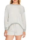 Bare Necessities Rise And Shine Satin And Jersey Pullover In Moon Mist