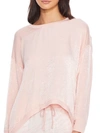 Bare Necessities Rise And Shine Satin And Jersey Pullover In Sepia Rose