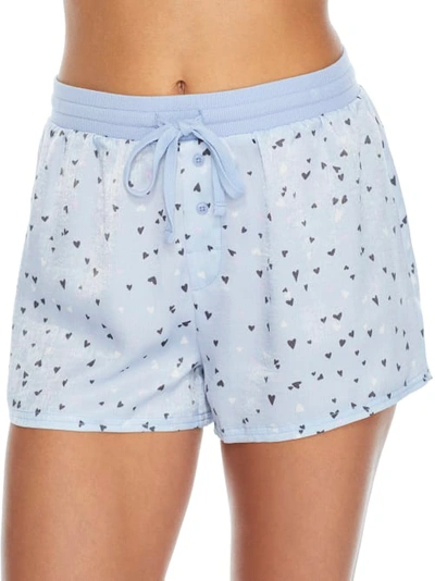 Bare Necessities Rise And Shine Satin Shorts In Floating Hearts