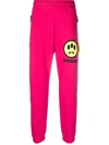 Barrow Embroidered Patch Track Pants In Pink