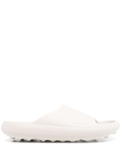 Ambush Logo-print Slip-on Slides In White