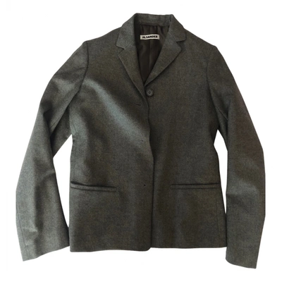 Pre-owned Jil Sander Wool Blazer In Grey
