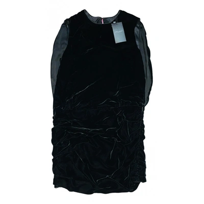 Pre-owned Saint Laurent Velvet Mini Dress In Black