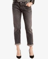 Levi's 501 Ct Customized Tapered Boyfriend Jeans In Black Coast