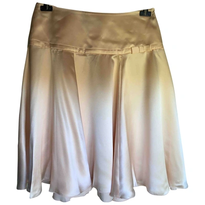 Pre-owned Ferragamo Silk Skirt Suit In Pink