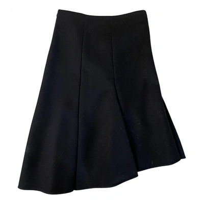 Pre-owned Celine Wool Mid-length Skirt In Black