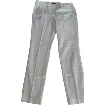 Pre-owned Maliparmi Straight Pants In White