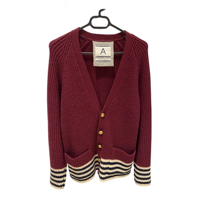 Pre-owned Andrea Pompilio Wool Pull In Burgundy