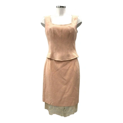 Pre-owned Escada Wool Mid-length Dress In Pink