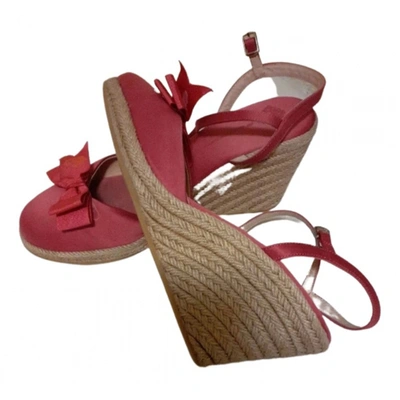 Pre-owned Fornarina Cloth Espadrilles In Red