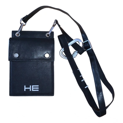 Pre-owned Heliot Emil Leather Handbag In Black