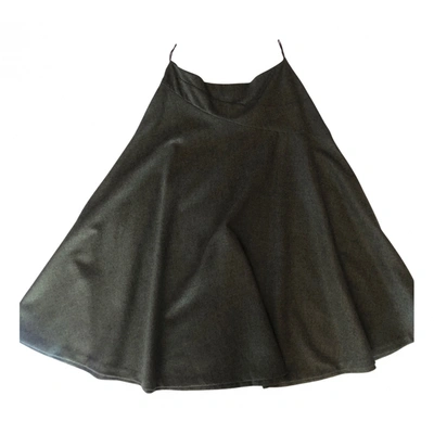 Pre-owned Jil Sander Wool Skirt In Grey
