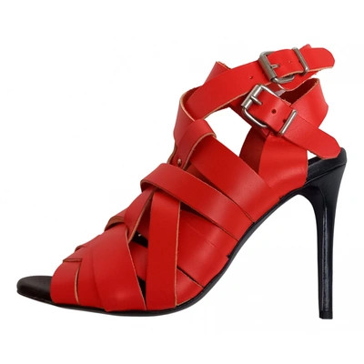 Pre-owned Acne Studios Leather Sandals In Red