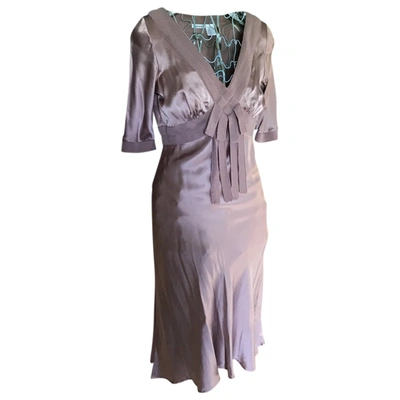 Pre-owned Cacharel Silk Mid-length Dress In Pink