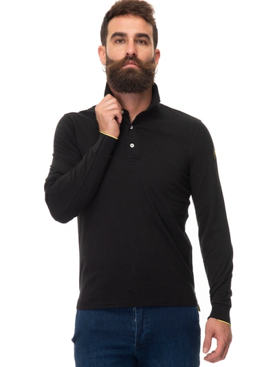U.s. Polo Assn Polo Shirt Long Sleeves Black Cotton Man